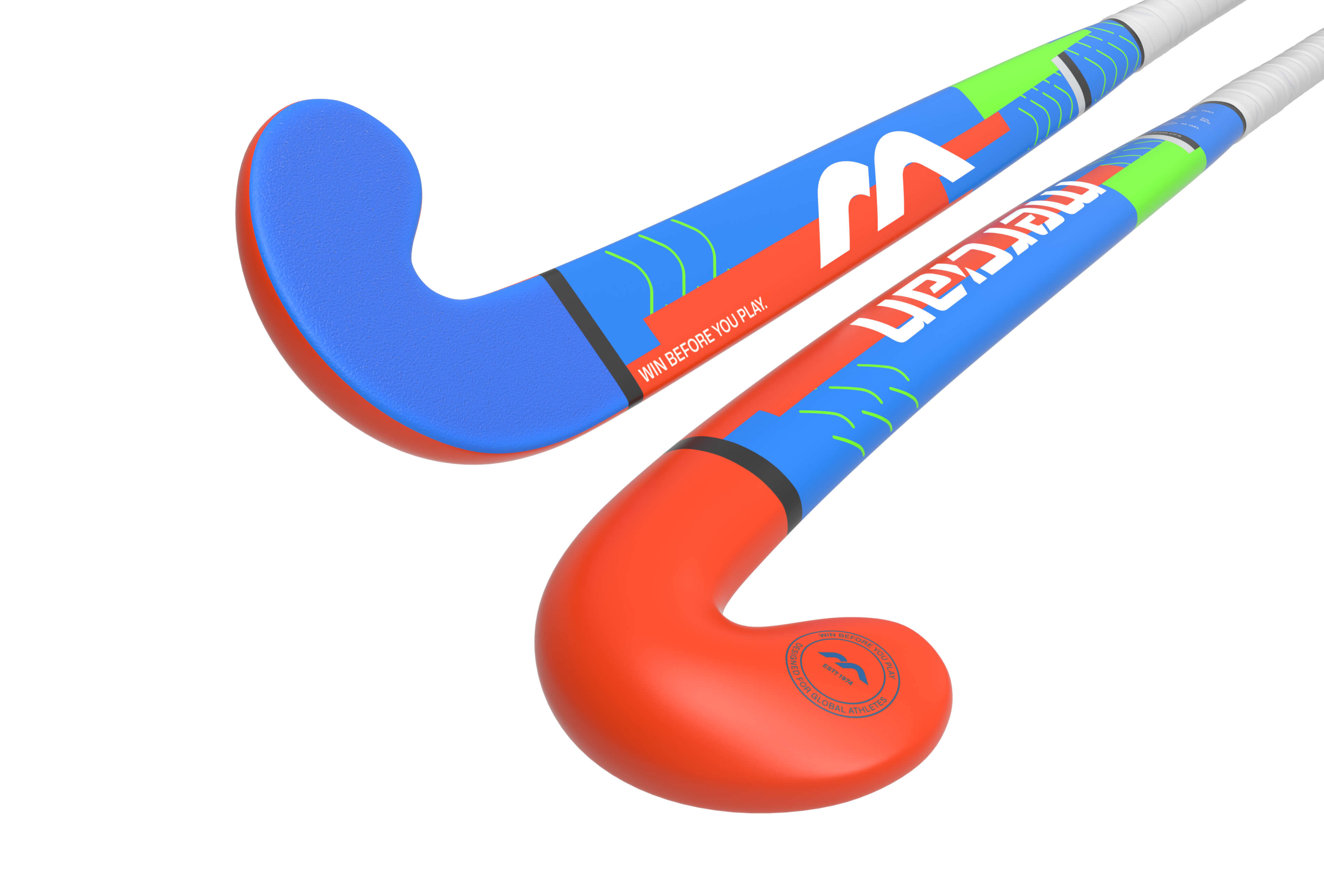 Mercian Genesis CF5 Pro Bend Junior Hockey Stick 25/26 Royal/Orange | ONE Sports Warehouse